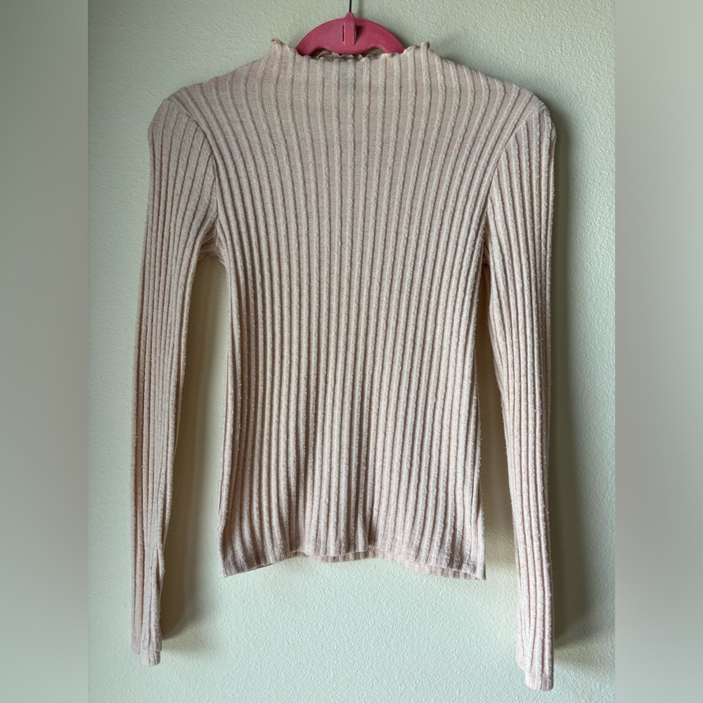 Mock turtleneck long sleeve top